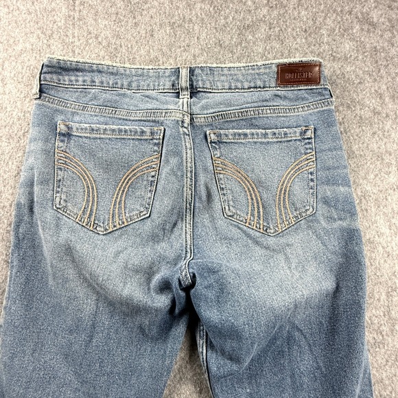 VTG Hollister Low Rise Flare Jeans Womens 8R W29 Medium Wash Stretch Bootcut - Picture 10 of 11